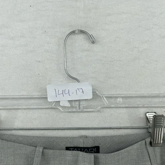 Tahari by ASL Dress Pants Women's Sz 2 Gray Wide-Leg Mid-Rise Stretch Pockets - Picture 11 of 11